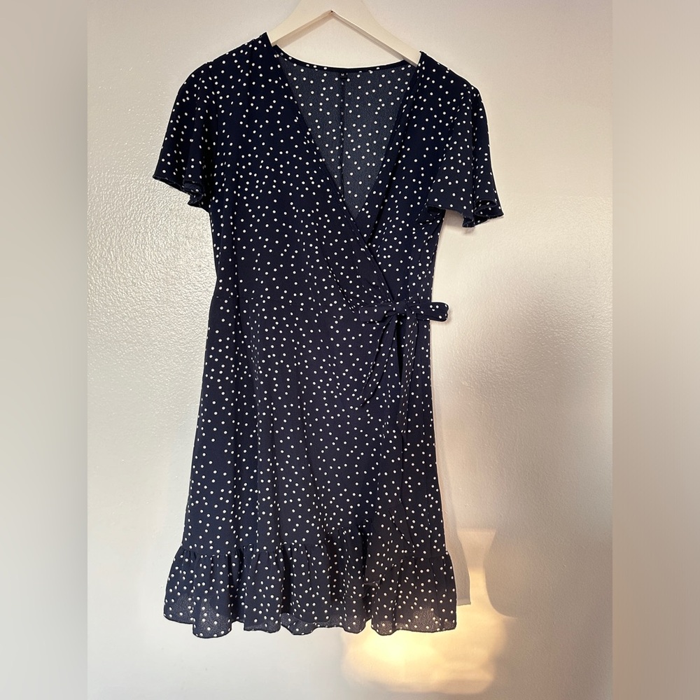 Floral short wrap dress